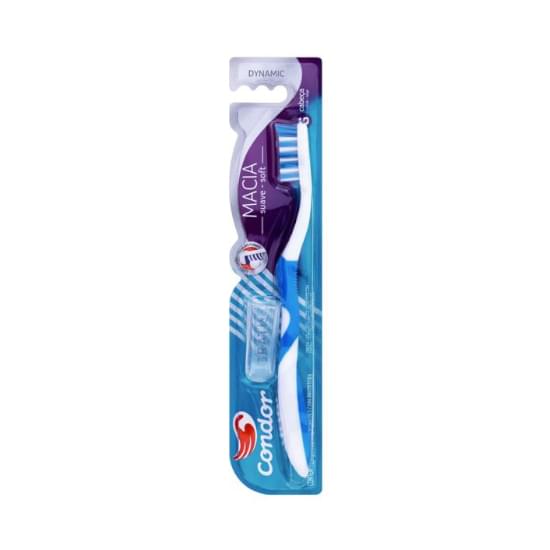 Imagem de Escova dental macia condor dynamic cabeça g grátis capa protetora