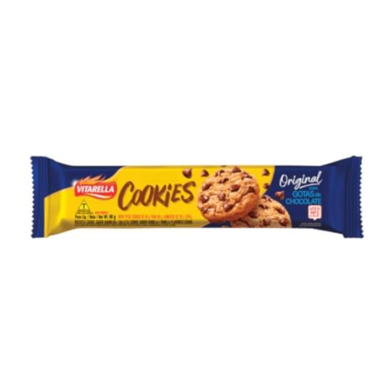 Imagem de Biscoito cookie original baunilha com gotas de chocolate vitarella 80g