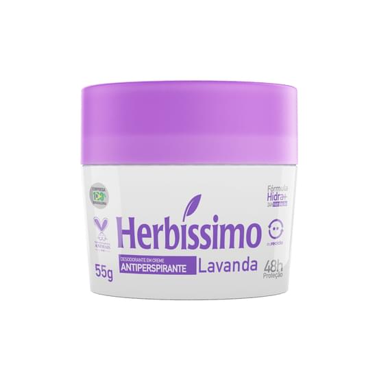 Imagem de Desodorante em creme feminino herbíssimo lavanda 55g