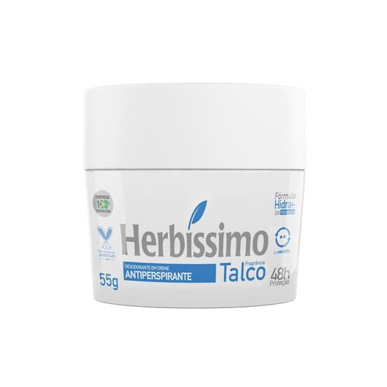 Imagem de Desodorante em creme feminino herbíssimo talco 55g