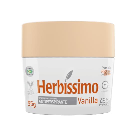 Imagem de Desodorante em creme feminino herbíssimo vanilla 55g