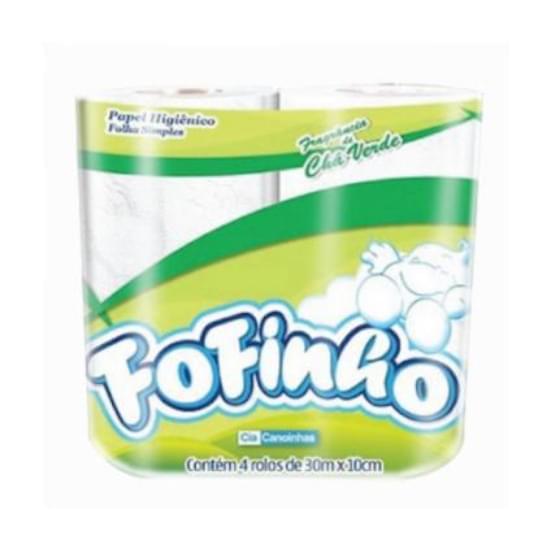 Imagem de Papel higiênico fofinho folha simples perfumado cha verde 60m | pacote com 4 unidades