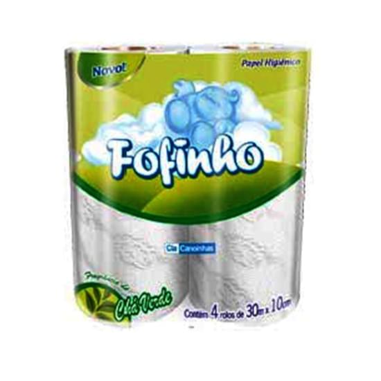 Imagem de Papel higiênico fofinho folha simples perfumado cha verde 30m | pacote com 4 unidades