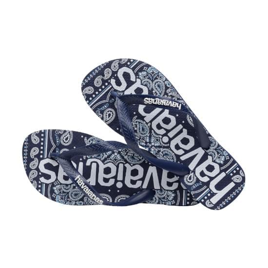 Imagem de Sandália havaianas unissex top logomania fashion marinho 43/44