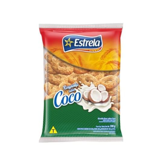 Imagem de Biscoito rosquinha estrela sabor coco 300g