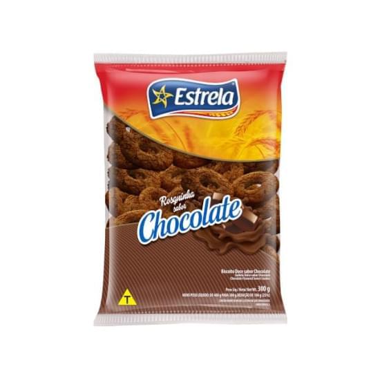 Imagem de Biscoito rosquinha estrela sabor chocolate 300g