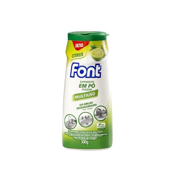 Imagem de Saponáceo pó multiuso com detergente citrus font frasco 300g