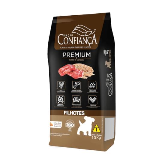 Imagem de Ração confiança premium cães filhote 15kg