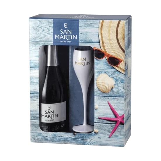 Imagem de Kit espumante san martin moscatel 660ml + 2 taças