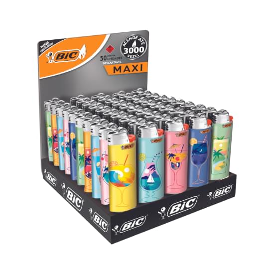 Imagem de Isqueiro bic maxi gamer | bandeja com 50 unidades