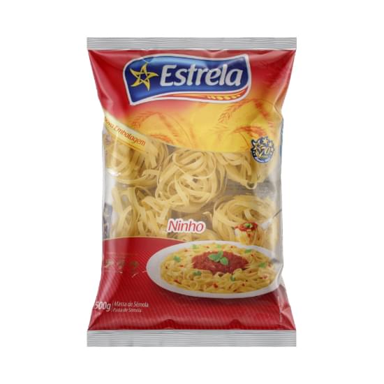 Imagem de Massa de sêmola ninho estrela pacote 500g