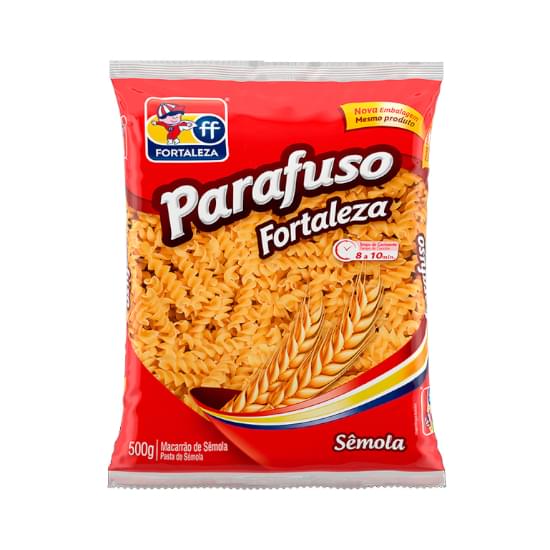 Imagem de Macarrão de sêmola parafuso fortaleza pacote 500g