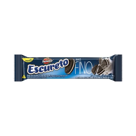 Imagem de Biscoito chocolate recheio baunilha mais fino richester escureto pacote 74g