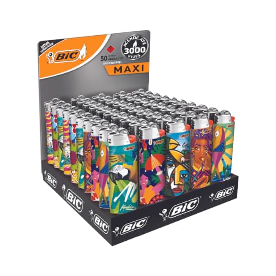 Imagem de Isqueiro bic maxi collection | bandeja com 50 unidades