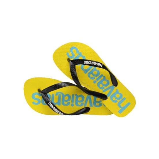 Imagem de Sandalias havaianas unissex top logomania2 branco/preto 27/28