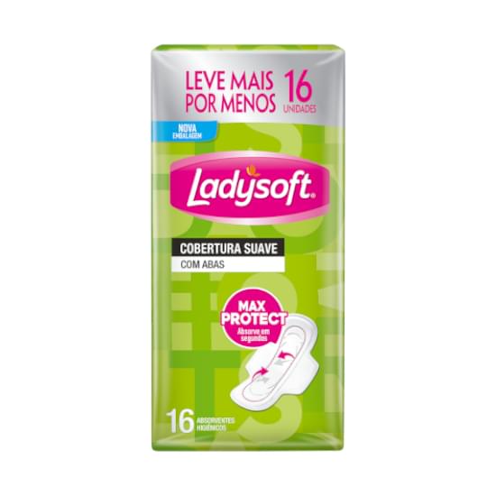 Imagem de Absorvente ladysoft normal suave com abas 16 unidades