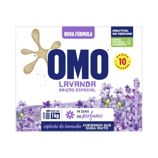 Imagem de Lava roupas pó lavanda omo 800g