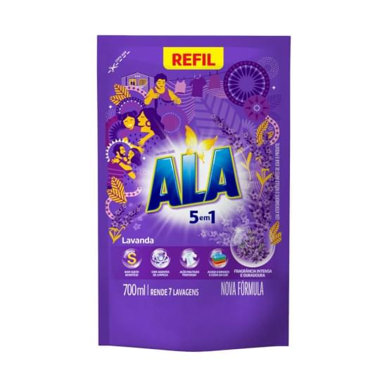 Imagem de Ala lava roupas líquido lavanda sachê 700ml refil