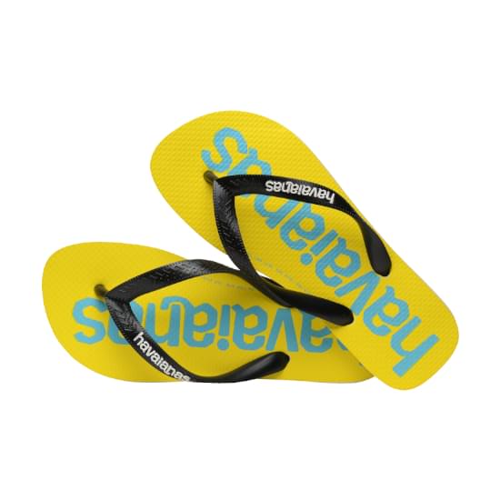 Imagem de Sandalias havaianas unissex top logomania2 branco/preto 45/46