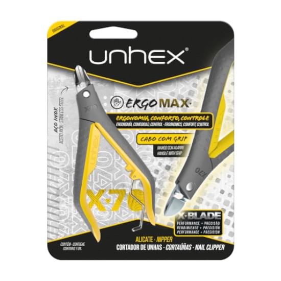 Imagem de Alicate de unha unhex x70 blister amarelo