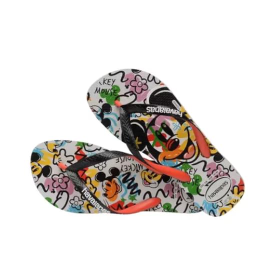 Imagem de Sandália havaianas masculina disney stylish bege palha/preto/blood orange 35/6