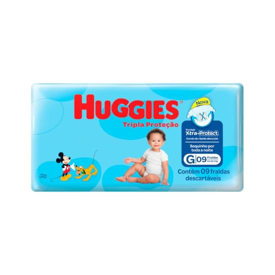 Imagem de Fralda infantil huggies tripla proteção tamanho g | com 9 unidades