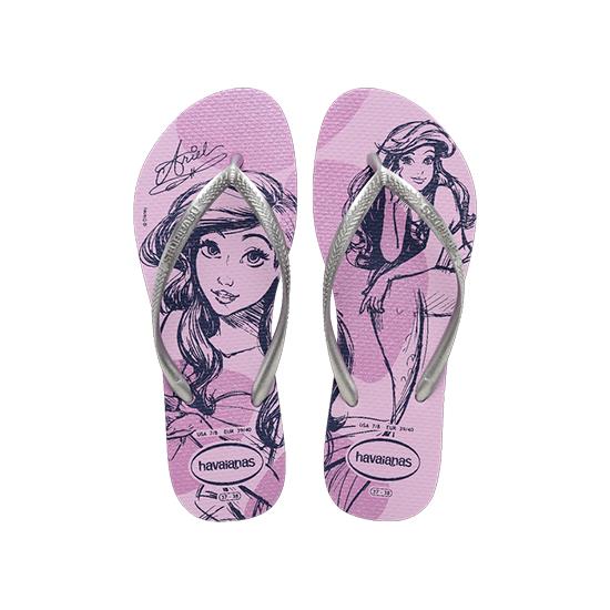 Imagem de Sandalia havaianas feminina slim princesas roxo fantasy 33/34