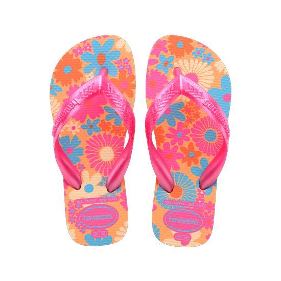 Imagem de Sandália havaianas infantil kids flores pessego 29/30