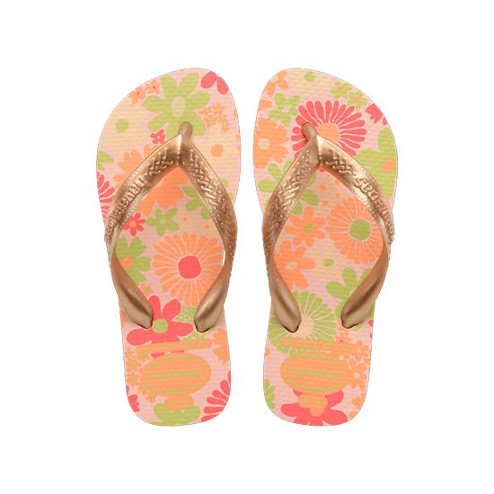 Imagem de Sandália havaianas infantil kids flores rosa ballet 31/32