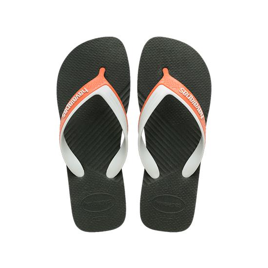 Imagem de Sandalia havaiana masculina dual verde olive/branco 41/42