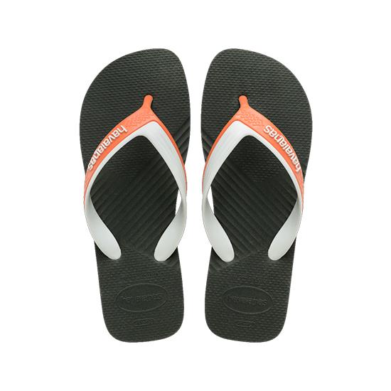 Imagem de Sandalia havaiana masculina dual verde olive/branco 45/46