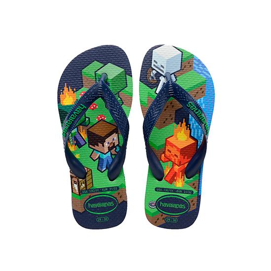 Imagem de Sandalia havaianas infantil kids minecraft marinho 23/24