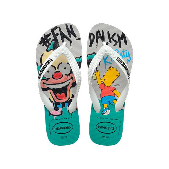 Imagem de Sandália havaianas masculino simpsons bege palha 37/38