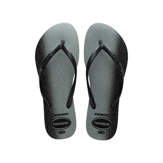 Imagem de Sandalia havaiana feminina slim gloss preto/preto 35/36