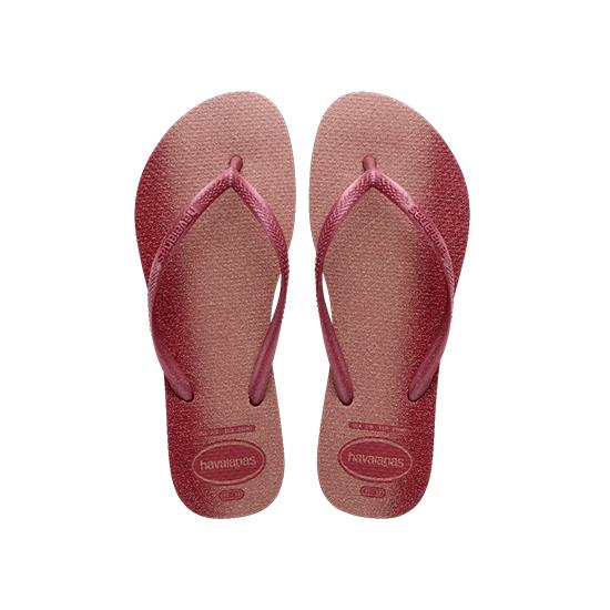 Imagem de Sandalia havaiana feminina slim gloss amaranto 33/34