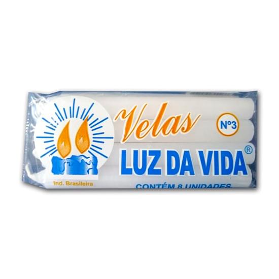 Imagem de Vela luz da vida n3 bran c/8 15,5g plas