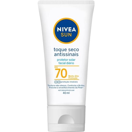 Imagem de Protetor solar nivea toque seco antissinais fps70 40ml