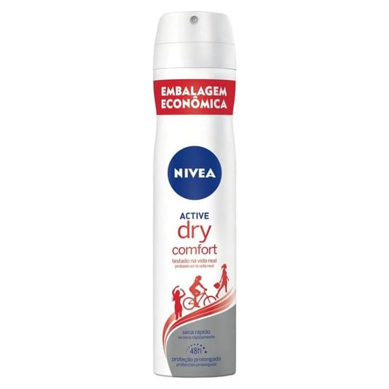 Imagem de Desodorante aerossol nivea active dry comfort 72h antitranspirante 200ml