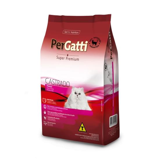 Imagem de Racao serpet pergatti super premium gatos castrado frango 10,1kg